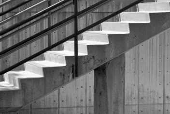 concrete stairs with rails © Aron Hsiao